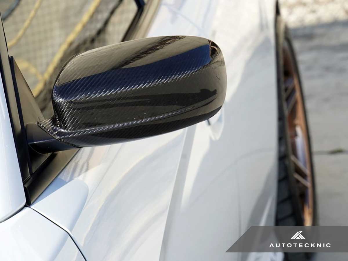 AutoTecknic Replacement Dry Carbon Mirror Covers - Dodge Charger 2011-2019 - Graveyard Performance