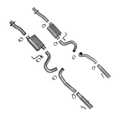 BBK 86-04 Mustang Cat Back Kit Varitune Mufflers Stainless Steel Tips - Graveyard Performance