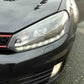 Spyder Volkswagen Golf/GTI 10-13 Projector Headlights Halogen Model- DRL Blk PRO-YD-VG10-DRL-BK