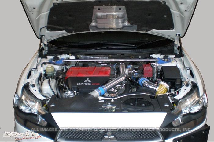 GReddy 08-11 Mitsubishi Evo X CZ4A Engine Hood Lifter Kit (Designed for OEM weight hoods.) - Graveyard Performance