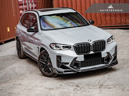 AutoTecknic Dry Carbon Front Bumper Trim Set - F97 X3M LCI | F98 X4M LCI - Graveyard Performance