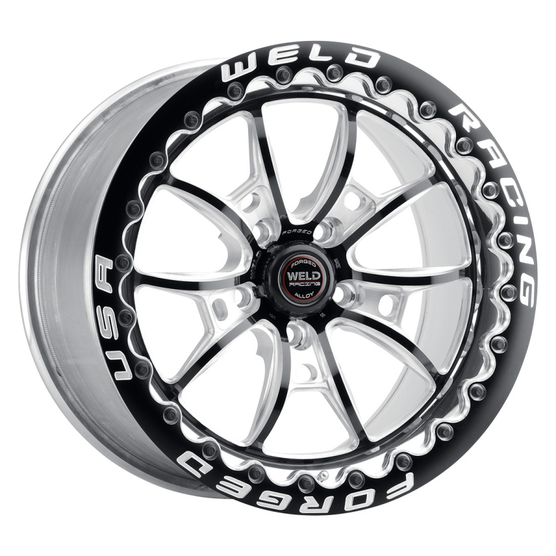 Weld RT-S S80 15x10 / 5x115 BP / 6.5in BS Black Wheel - Black Single Beadlock MT - Graveyard Performance
