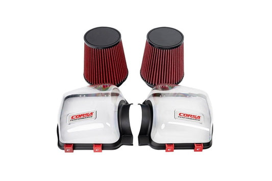 Corsa 24-25 Ford Mustang GT 5.0L Clear Lids & Dry Filters - Graveyard Performance