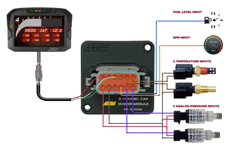 AEM 6 Channel CAN Sensor Module - Graveyard Performance