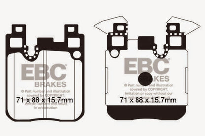EBC 14+ BMW 228 Coupe 2.0 Turbo Brembo calipers Greenstuff Rear Brake Pads - Graveyard Performance