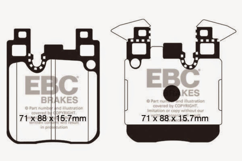 EBC 13-18 BMW 335i (F30) Bluestuff Rear Brake Pads - Graveyard Performance