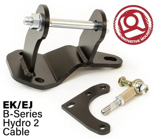 Innovative 96-00 Civic B-Series Black Steel Hydro to Cable Trans Conversion Bracket and Actuator - Graveyard Performance