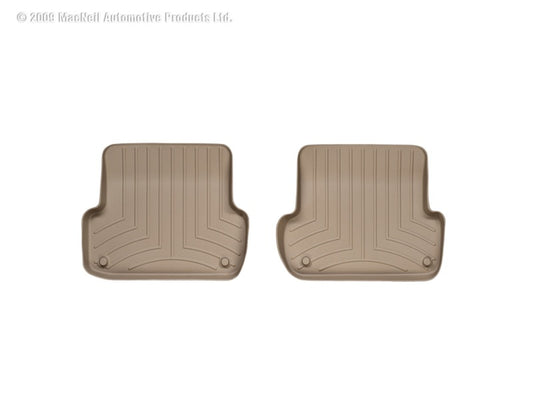 WeatherTech 02-08 Audi A4/S4/RS4 Rear FloorLiner - Tan - Graveyard Performance