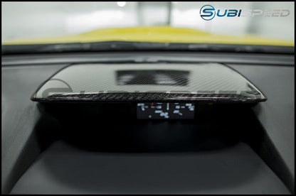 OLM Dry Carbon Fiber Console Hood Cover - 2015-2017 WRX / STI 14-18 Forester 13-17 Crosstrek - Graveyard Performance