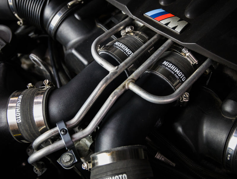 Mishimoto 12-16 BMW F10 M5 Intercooler Pipe Kit Micro Wrinkle Black - Graveyard Performance
