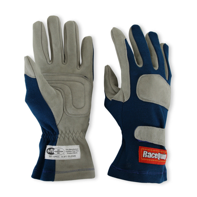 RaceQuip Blue 1-Layer SFI-1 Glove - Small - Graveyard Performance
