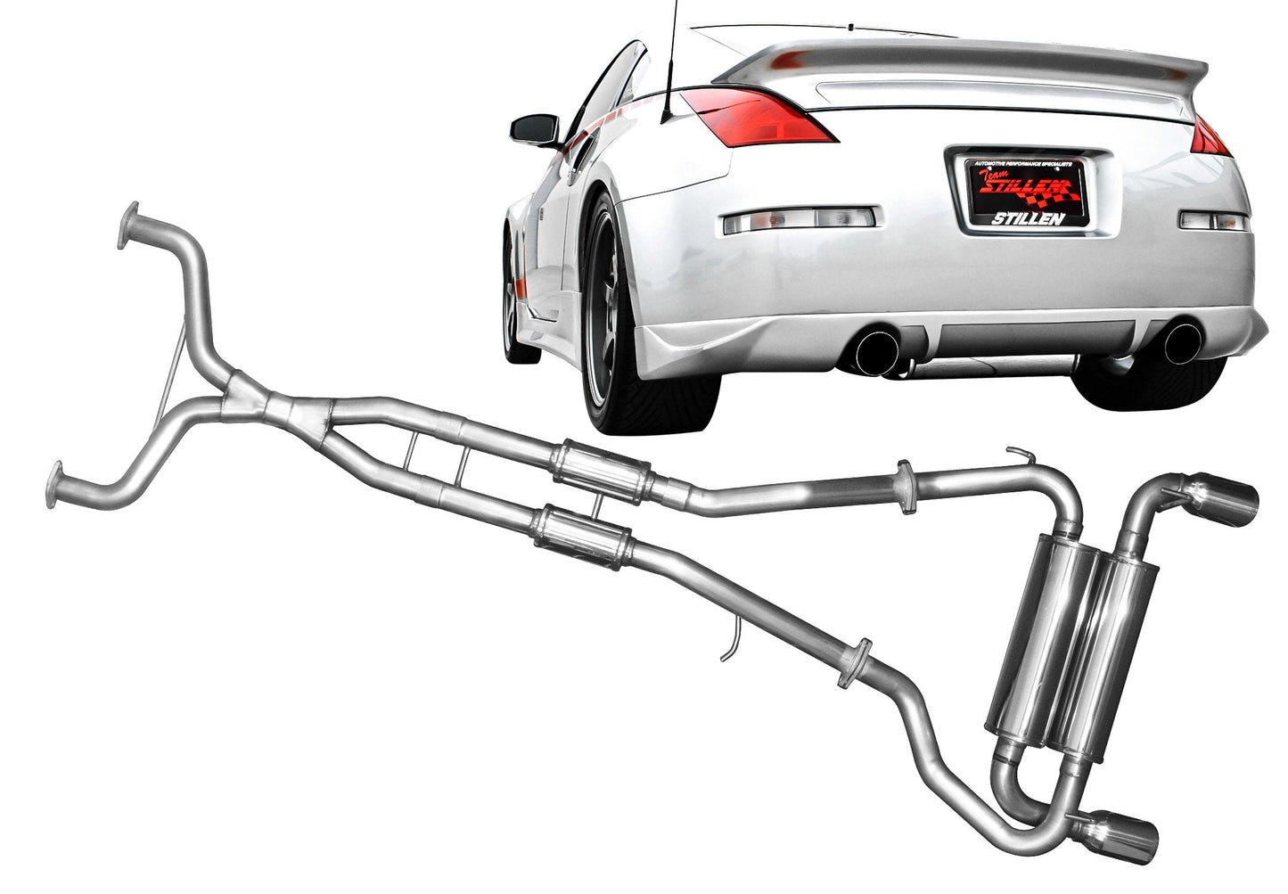 Stillen 350Z Z33 Stainless Steel Exhaust Systems For 03-09 Nissan 350Z Z33