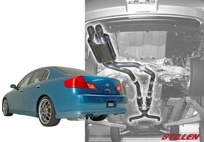 Stillen Infiniti G35 Sedan Gen 2 Stainless Steel Cat-Back Exhaust System For 03-06 Infiniti G35 Sedan