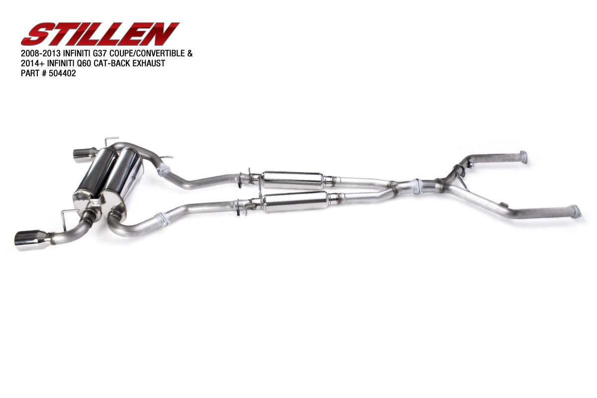 Stillen Infiniti G37/Q60 Stainless Cat-Back Exhaust System 08-13 Infiniti G37 Coupe 14-15 Infiniti Q60