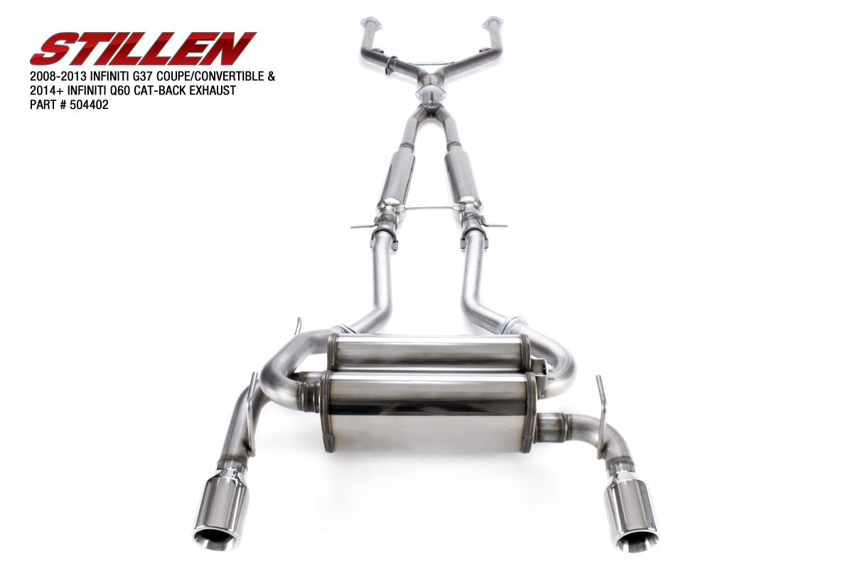 Stillen Infiniti G37/Q60 Stainless Cat-Back Exhaust System 08-13 Infiniti G37 Coupe 14-15 Infiniti Q60