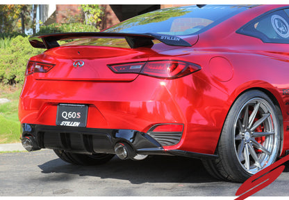 Stillen Infiniti Q60 3.0t Cat-Back Exhaust System Carbon Tips 17-21 Infiniti Q60 3.0t