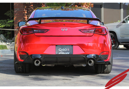 Stillen Infiniti Q60 3.0t Cat-Back Exhaust System Carbon Tips 17-21 Infiniti Q60 3.0t