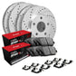 2015-2021 Subaru WRX R1 Concepts Front & Rear Slotted & Drilled Brake Rotors & Pad Kit