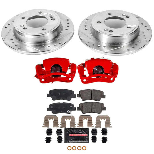 Power Stop 2016 Hyundai Veloster Rear Z23 Evolution Kit w/Calipers