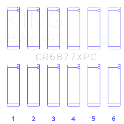 King Engine Bearings BMW S54B32 3.2L Coated Performance Rod Bearing Set - Graveyard Performance