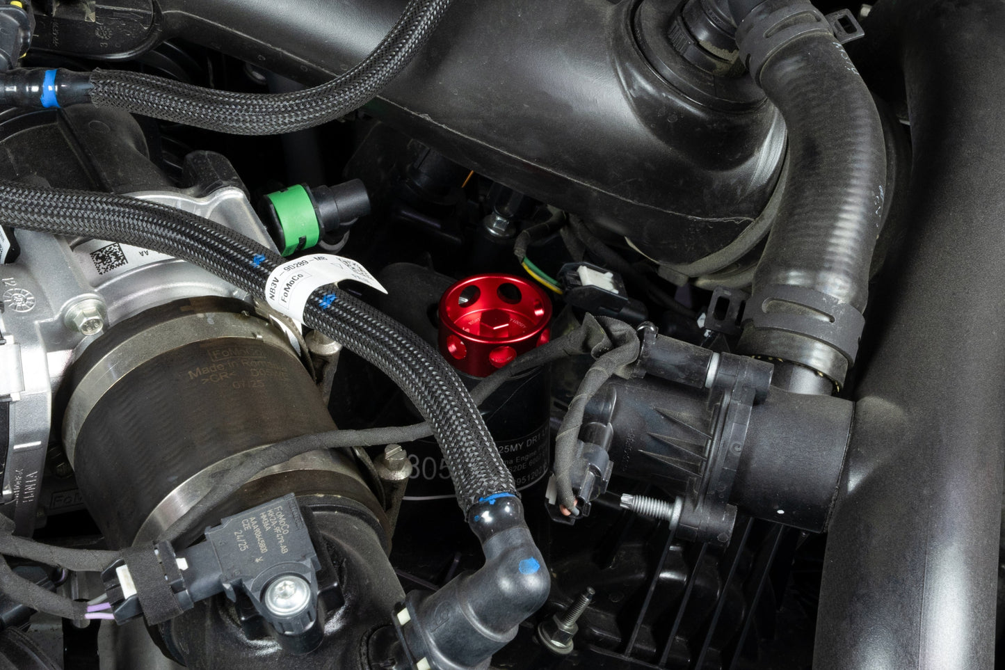 HPS Performance Billet Aluminum Engine Oil Filler Cap, Red, 5269-110R