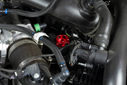 HPS Performance Billet Aluminum Engine Oil Filler Cap, Red, 5269-110R