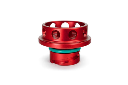 HPS Performance Billet Aluminum Engine Oil Filler Cap, Red, 5269-111R