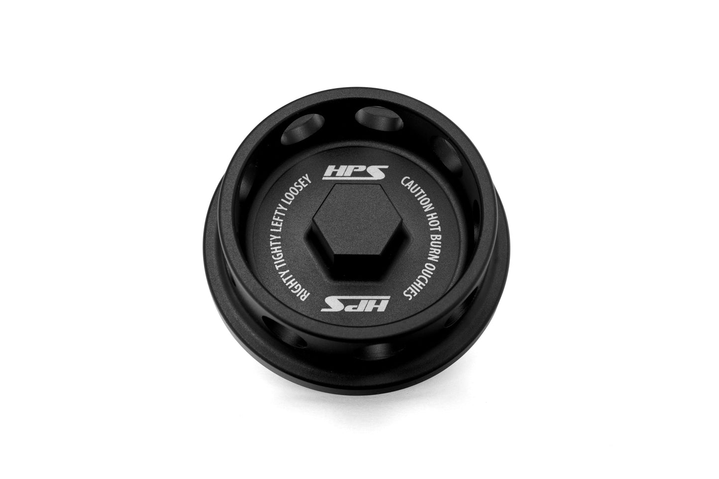 HPS Performance Billet Aluminum Engine Oil Filler Cap Black 5269-107WB