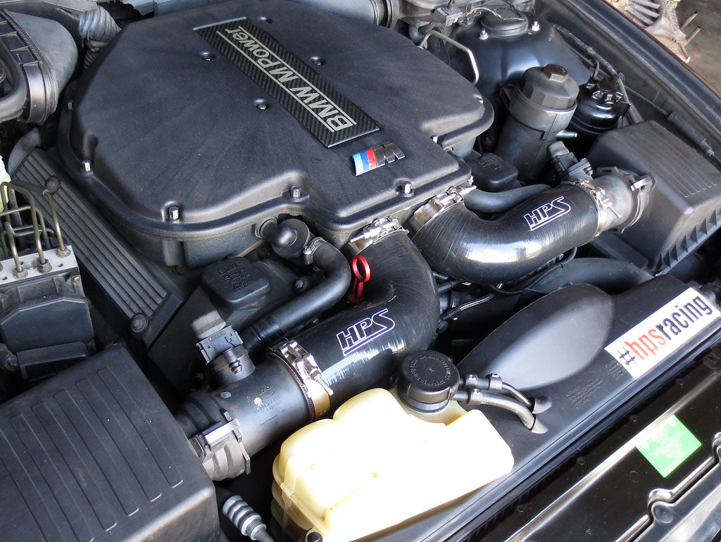 HPS Performance High Temp Reinforced Silicone Air Intake Hose Kit, Black, 57-1291-BLK