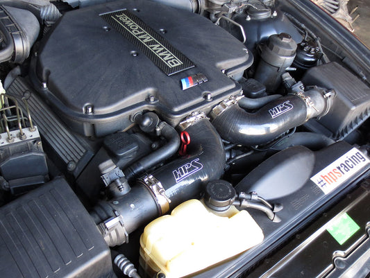 HPS Performance High Temp Reinforced Silicone Air Intake Hose Kit, Black, 57-1291-BLK