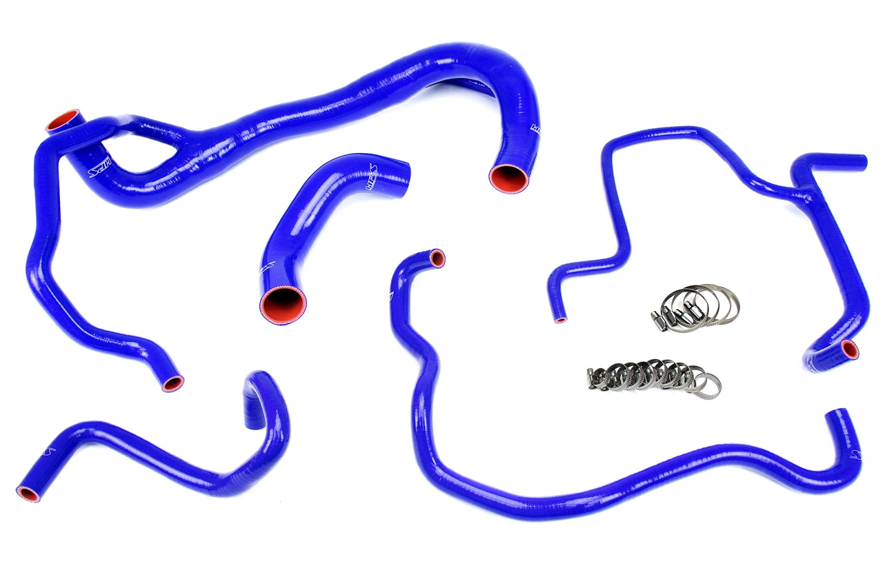 HPS Performance High Temp Reinforced Silicone Radiator and Heater Coolant Hose Kit Blue 57-1675-BLUE