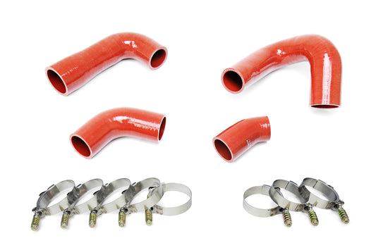 HPS Performance Silicone Transmission Oil Cooler Coolant Hose Kit Mack Trucks 2007-2010 LEU612 Replace OE Part # 20934539  21548313  21794132  21794129 Orange 57-1708