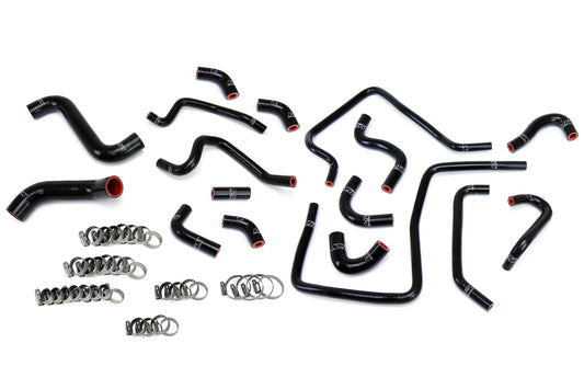 HPS Performance High Temp Reinforced Silicone Radiator Heater and Ancillary Coolant Hose Kit Black 57-1812-BLK