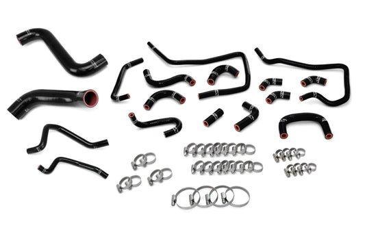 HPS Performance Silicone Radiator Heater and Ancillary Coolant Hose Kit Black 57-1813-BLK