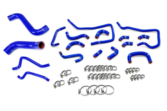 HPS Performance Silicone Radiator Heater and Ancillary Coolant Hose Kit Blue 57-1813-BLUE