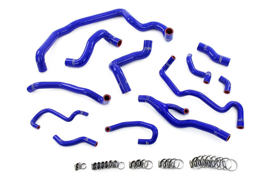 HPS Performance High Temp Reinforced Silicone Radiator Heater Water Pump and Expansion Tank Coolant Hose Kit Blue 57-2000-BLUE