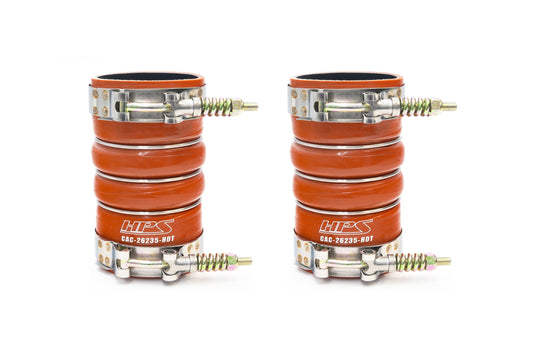 HPS Performance Ultra High Temp Aramid Reinforced Silicone Intercooler Hose Boots Kit Orange 57-2209
