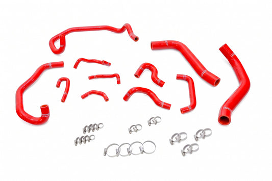 HPS Performance High Temp Reinforced Silicone Radiator Heater and Ancillary Coolant Hose Kit Red 57-2280-RED