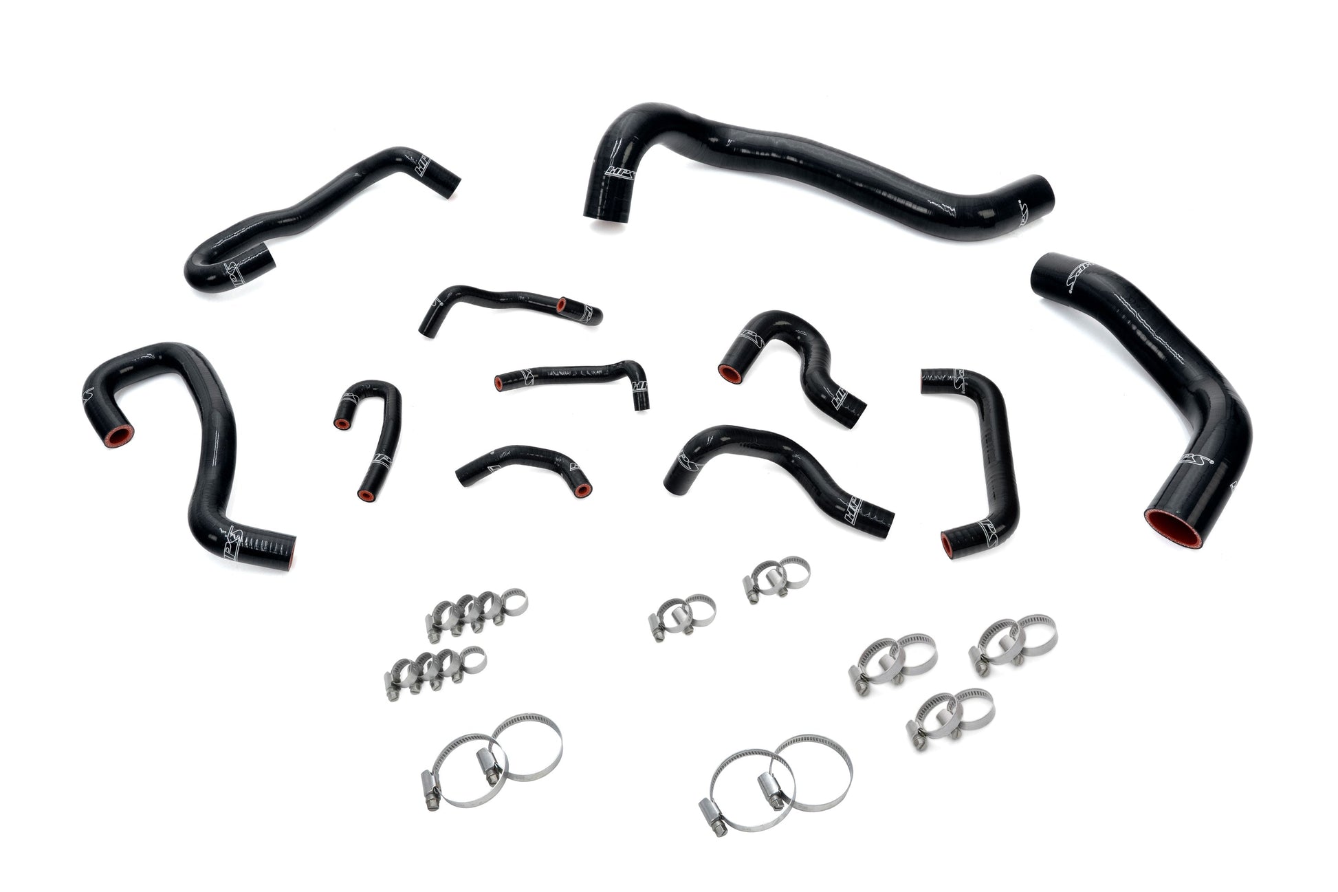 HPS Performance High Temp Reinforced Silicone Radiator Heater and Ancillary Coolant Hose Kit Black 57-2282-BLK