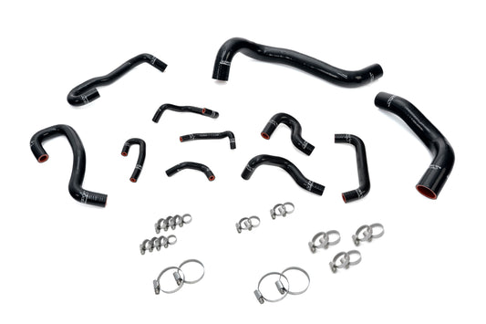 HPS Performance High Temp Reinforced Silicone Radiator Heater and Ancillary Coolant Hose Kit Black 57-2282-BLK