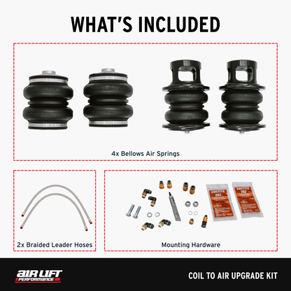 Air Lift 02-06 Infiniti G35 Sedan / 03-08 Nissan 350z Coil to Air Upgrade Kit - Graveyard Performance