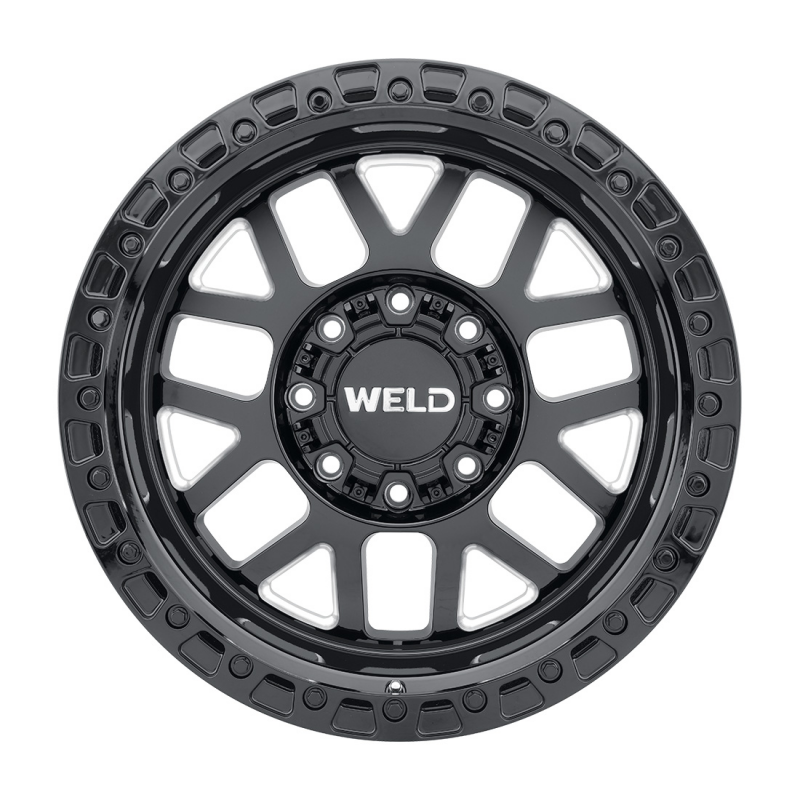 Weld Off-Road W105 20X9 Cinch 8X170 ET00 BS5.00 Gloss Black MIL / Gloss Black Ring 125.1 - Graveyard Performance