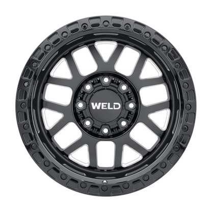 Weld Off-Road W105 20X9 Cinch 8X170 ET00 BS5.00 Gloss Black MIL / Gloss Black Ring 125.1 - Graveyard Performance