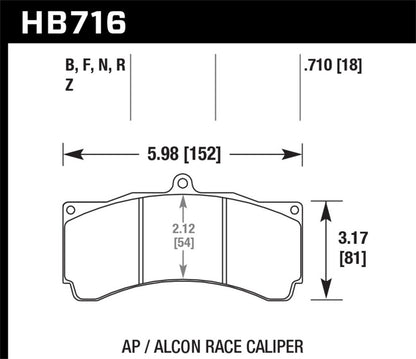 Hawk Performance HP+ Street/Motorsports Crossover Brake Pads - Graveyard Performance
