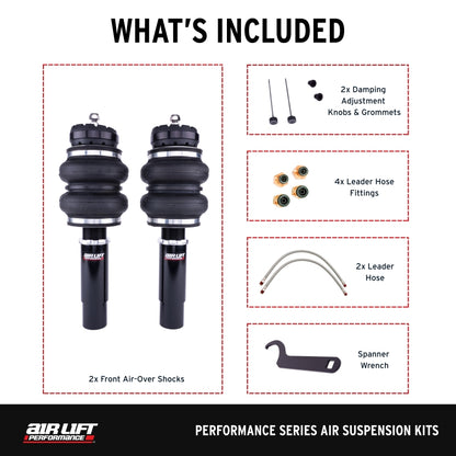 Air Lift Performance 09-16 Audi A4 Quattro & FWD S4/RS4 Front Air Suspension Kit - Graveyard Performance