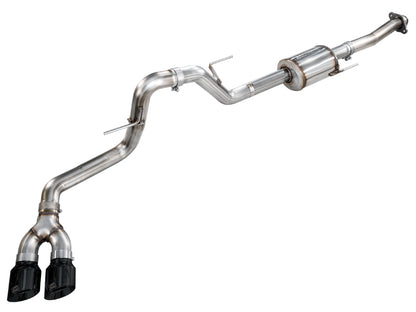 AWE 21-25 Ford F150 (14th Gen Reg Cab) Cat-Back Exhaust - 4.5in Dual Side Exit Diamond Black Tips - Graveyard Performance