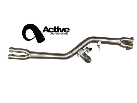 F87 BMW M2 Competition Mid Pipe includes Active F-brace - Straight Pipes - Graveyard Performance