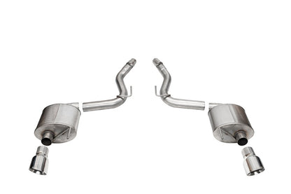 Corsa 24+ Ford Mustang GT Touring Axle-Back Dual Rear Exit with 4.5in Pro Series Polished Tips - Graveyard Performance