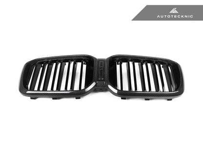 AutoTecknic Dry Carbon Fiber Dual-Slats Front Grille Set - F97 X3M LCI | F98 X4M LCI - Graveyard Performance