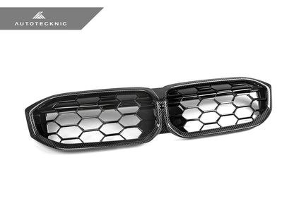 AutoTecknic Dry Carbon Fiber Honeycomb Front Grille - G20 3-Series LCI - Graveyard Performance